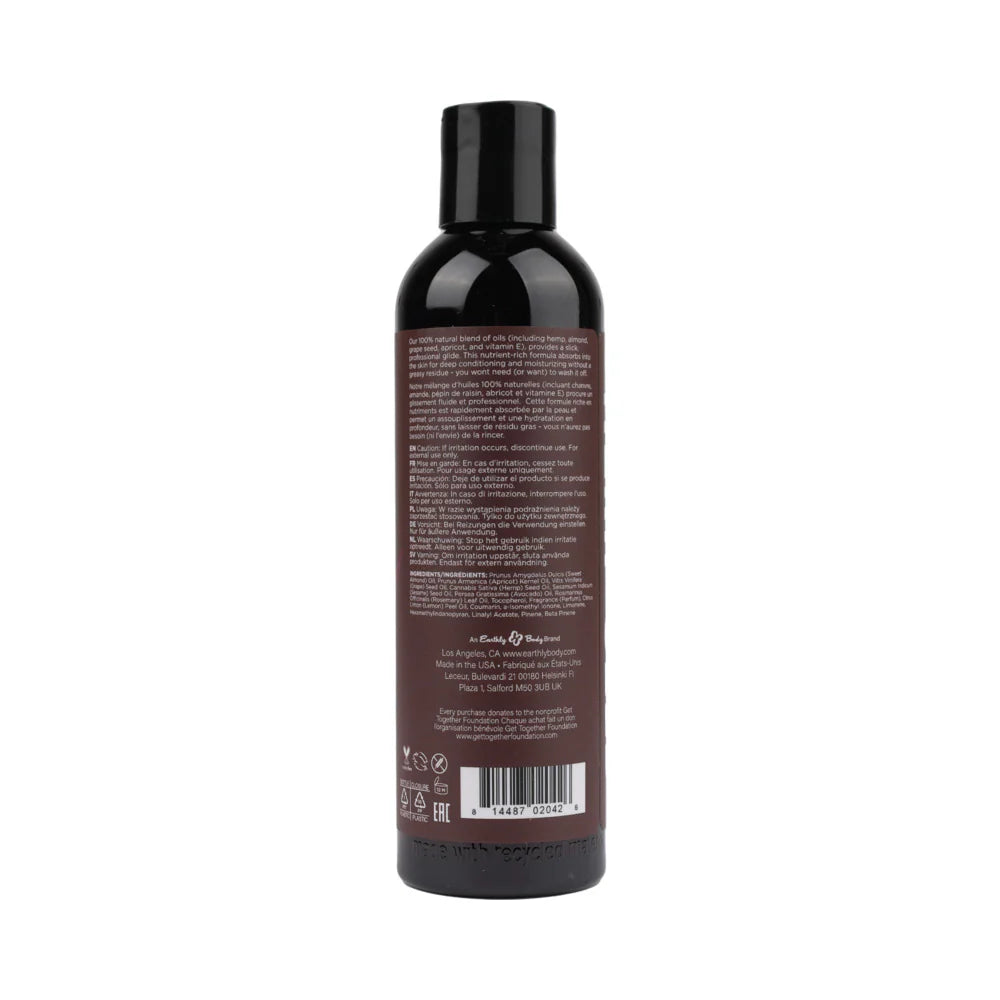 Earthly Body Hemp Seed Massage Oil 4 Unique Scents 8oz