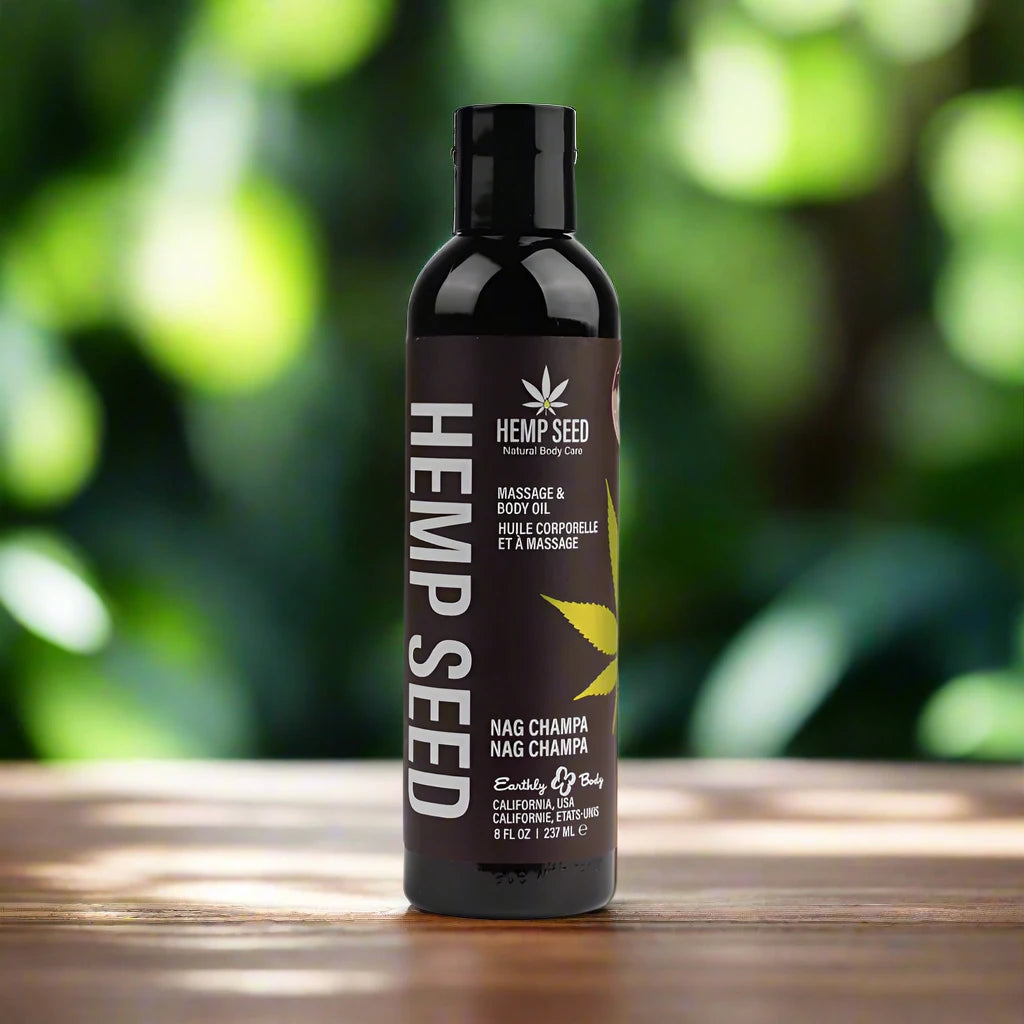 Earthly Body Hemp Seed Massage Oil 4 Unique Scents 8oz