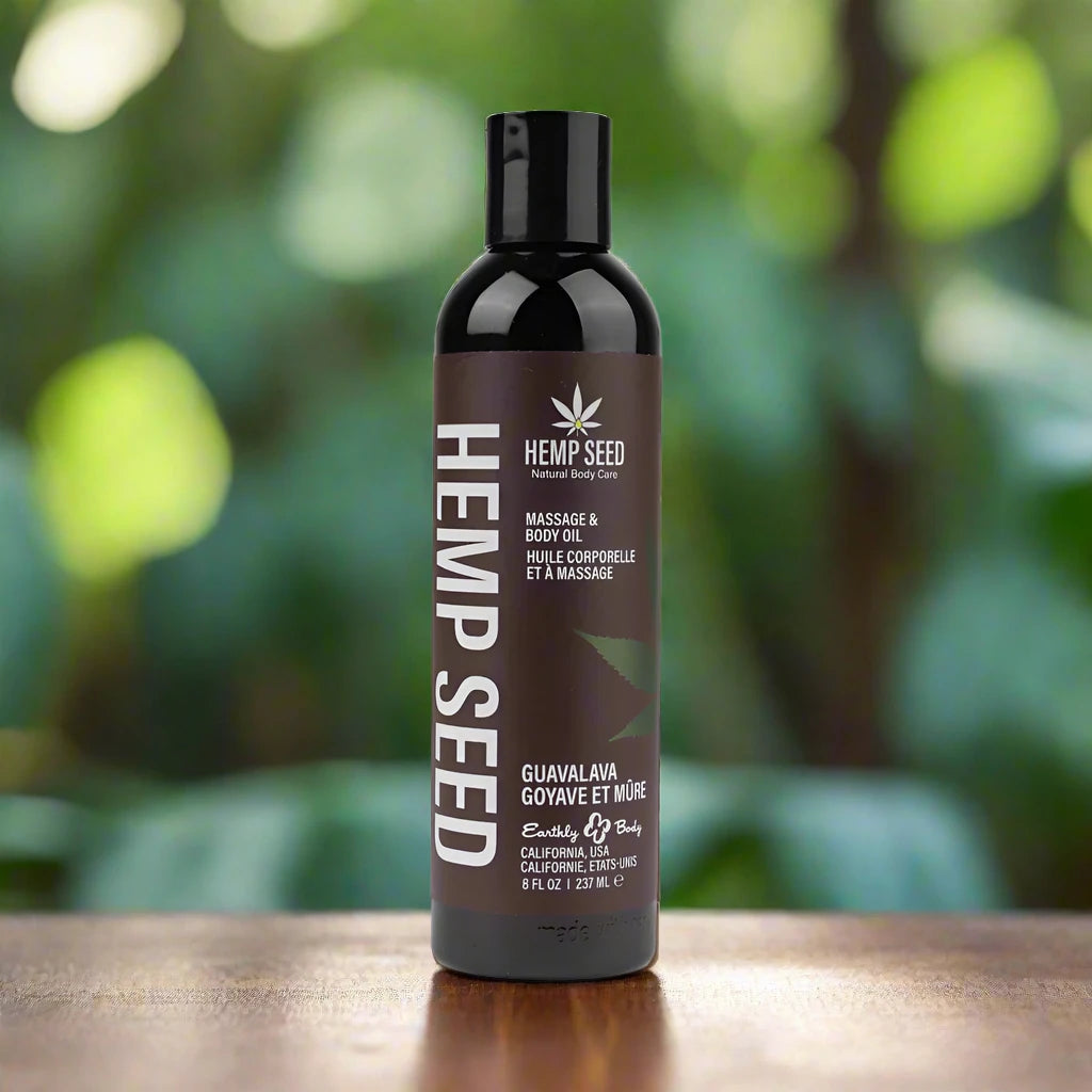 Earthly Body Hemp Seed Massage Oil 4 Unique Scents 8oz
