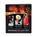 Earthly Body Hemp Seed Edible Massage Oil 3-Piece Gift Set 2 Oz.