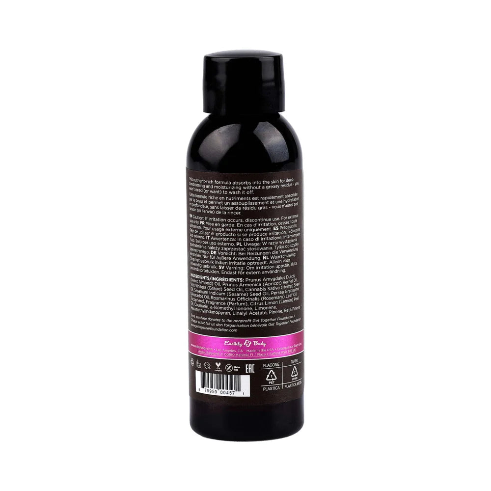 Earthly Body Hemp Seed Massage Oil 3-Piece Gift Set 2 0zs.