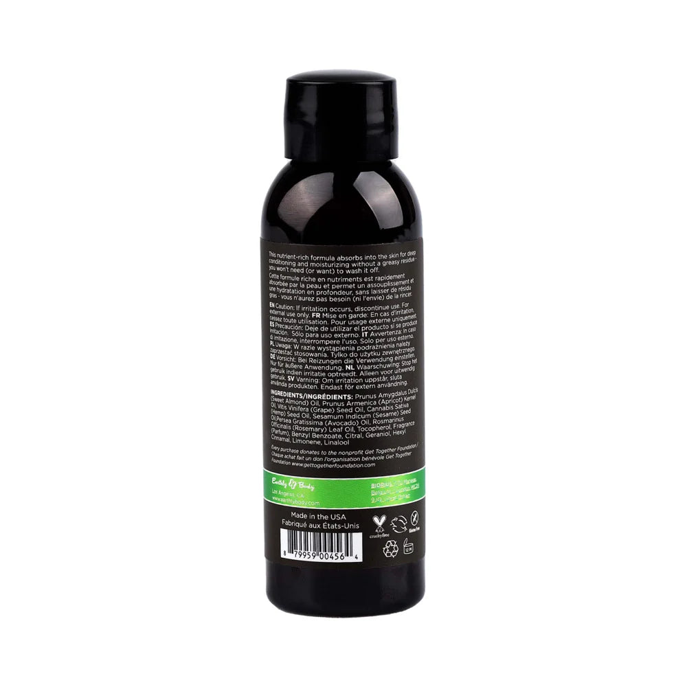 Earthly Body Hemp Seed Massage Oil 3-Piece Gift Set 2 0zs.