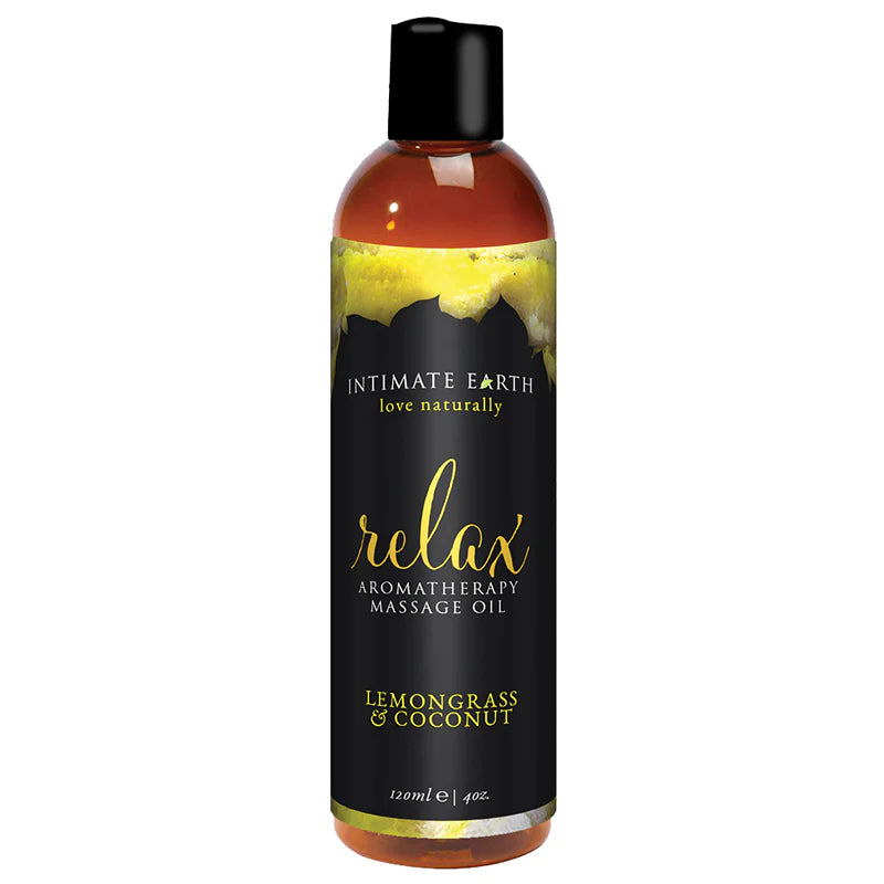 Intimate Earth Aromatherapy Massage Oil, 8 Different Fragrance 4oz.