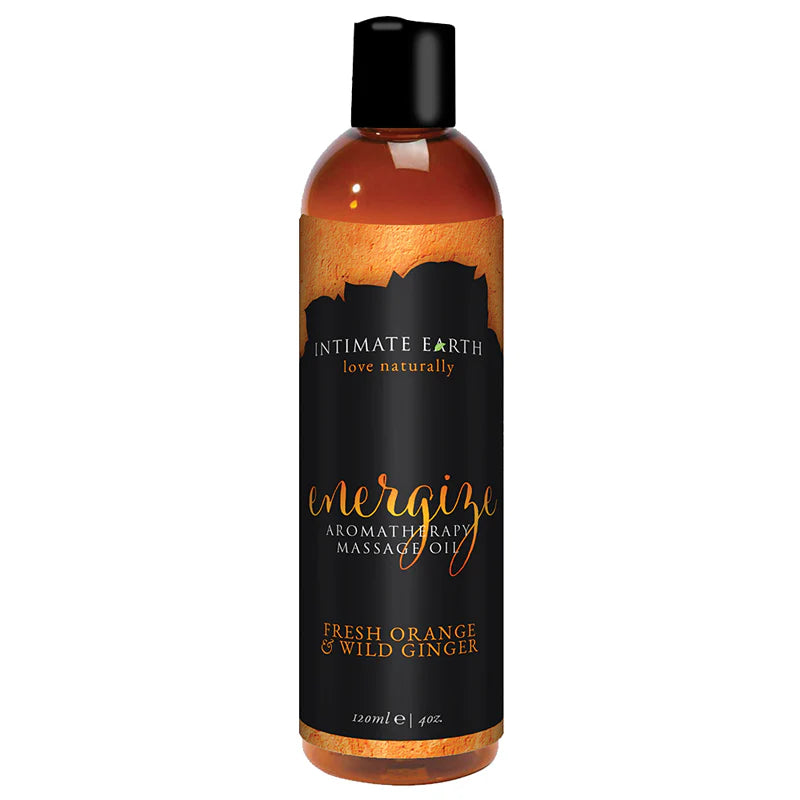 Intimate Earth Aromatherapy Massage Oil, 8 Different Fragrance 4oz.