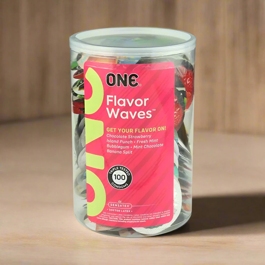 One Flavor Waves Display Bowl 100 Condoms