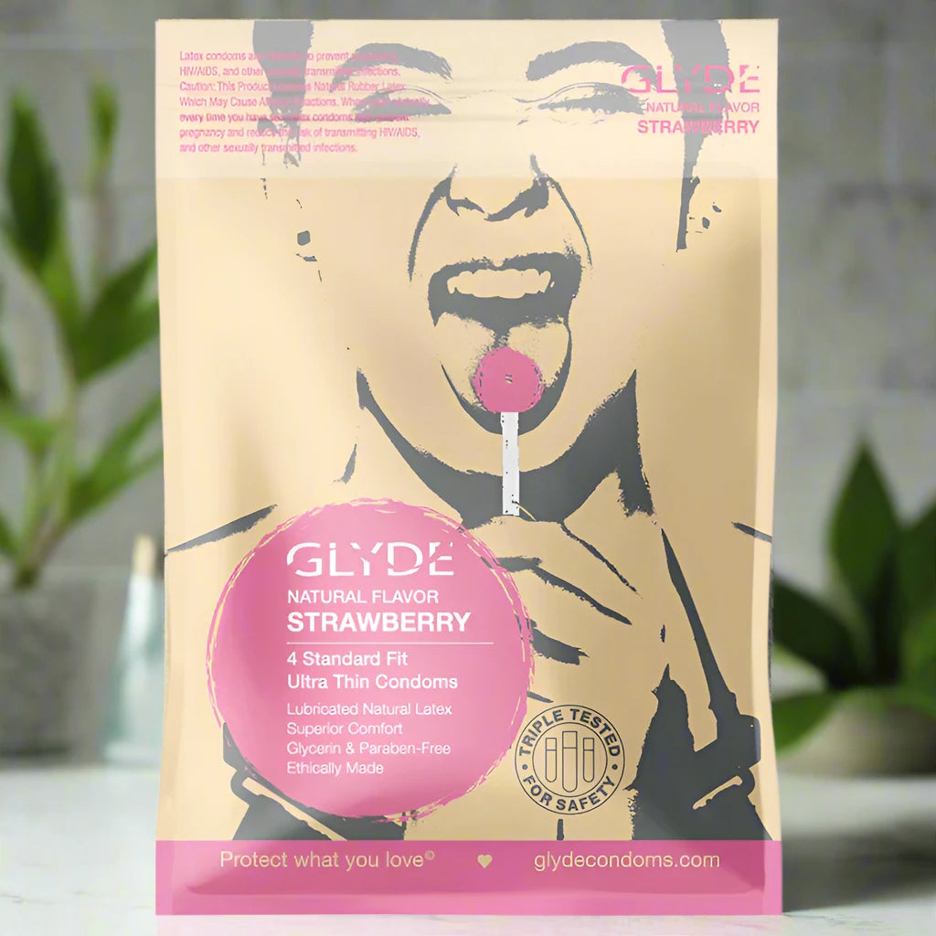 Glyde Ultra Natural Flavor Condoms 4pk.