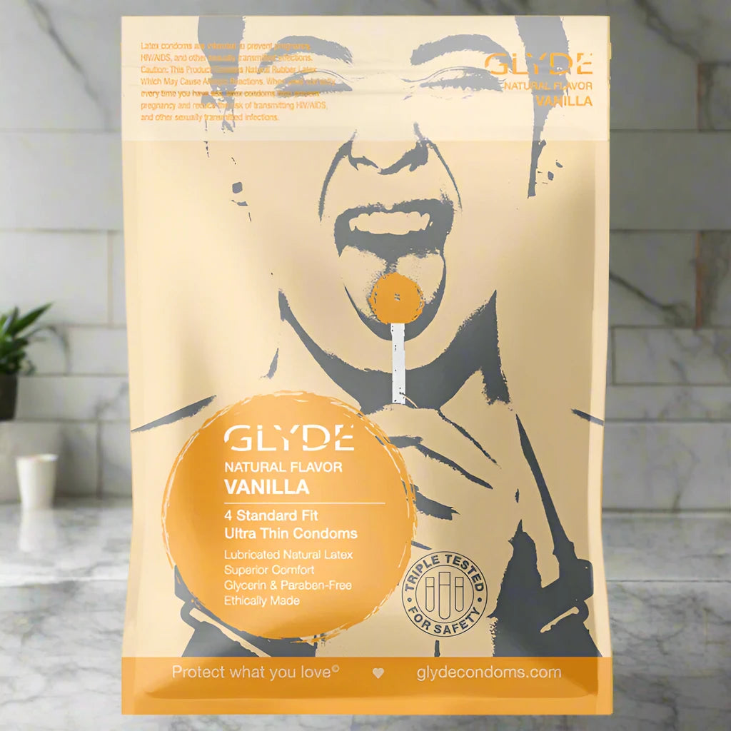 Glyde Ultra Natural Flavor Condoms 4pk.