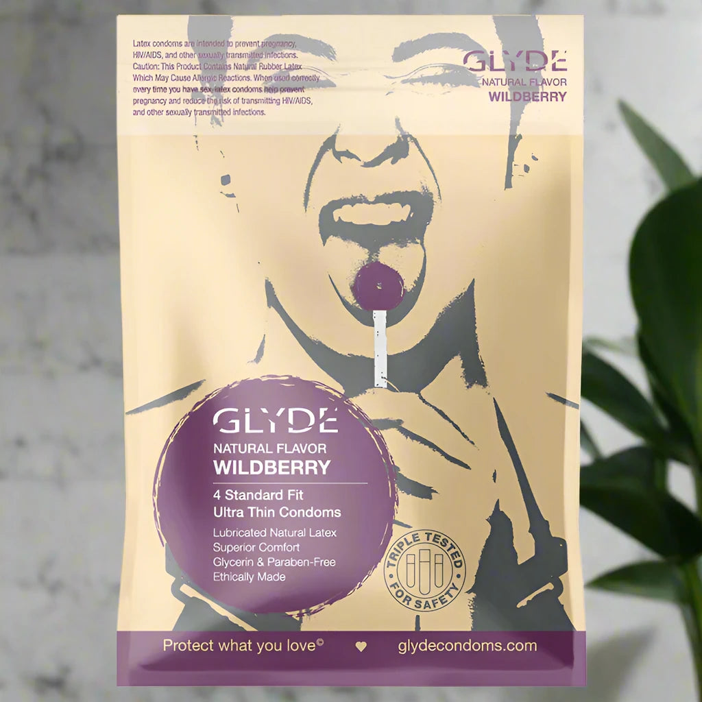 Glyde Ultra Natural Flavor Condoms 4pk.