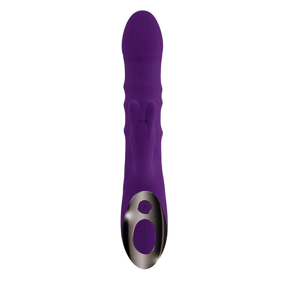 Playboy Hop To It Rechargeable Thrusting Silicone Dual Stimulation