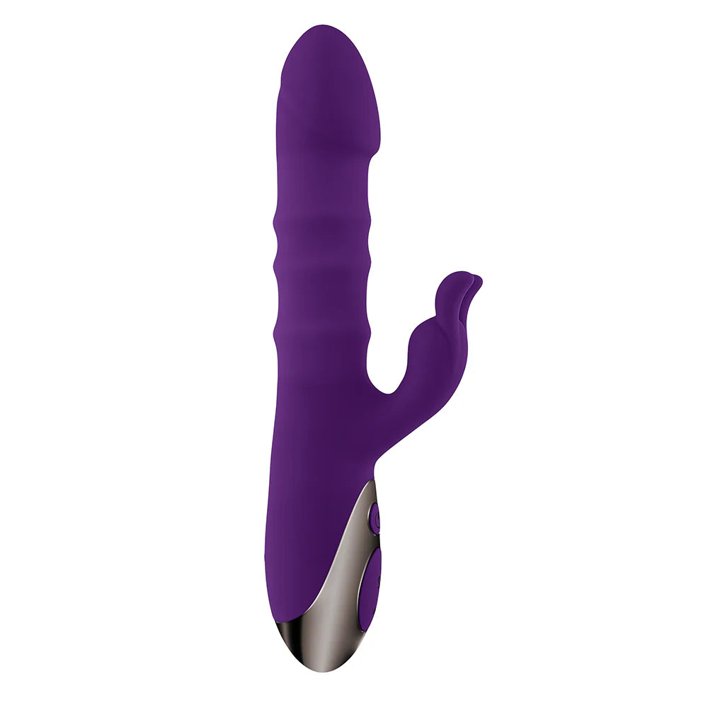Playboy Hop To It Rechargeable Thrusting Silicone Dual Stimulation