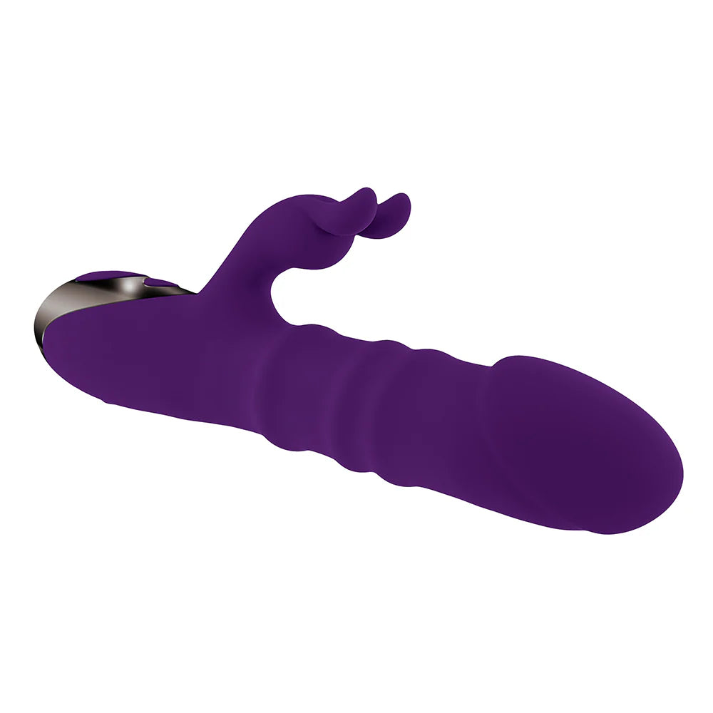 Playboy Hop To It Rechargeable Thrusting Silicone Dual Stimulation