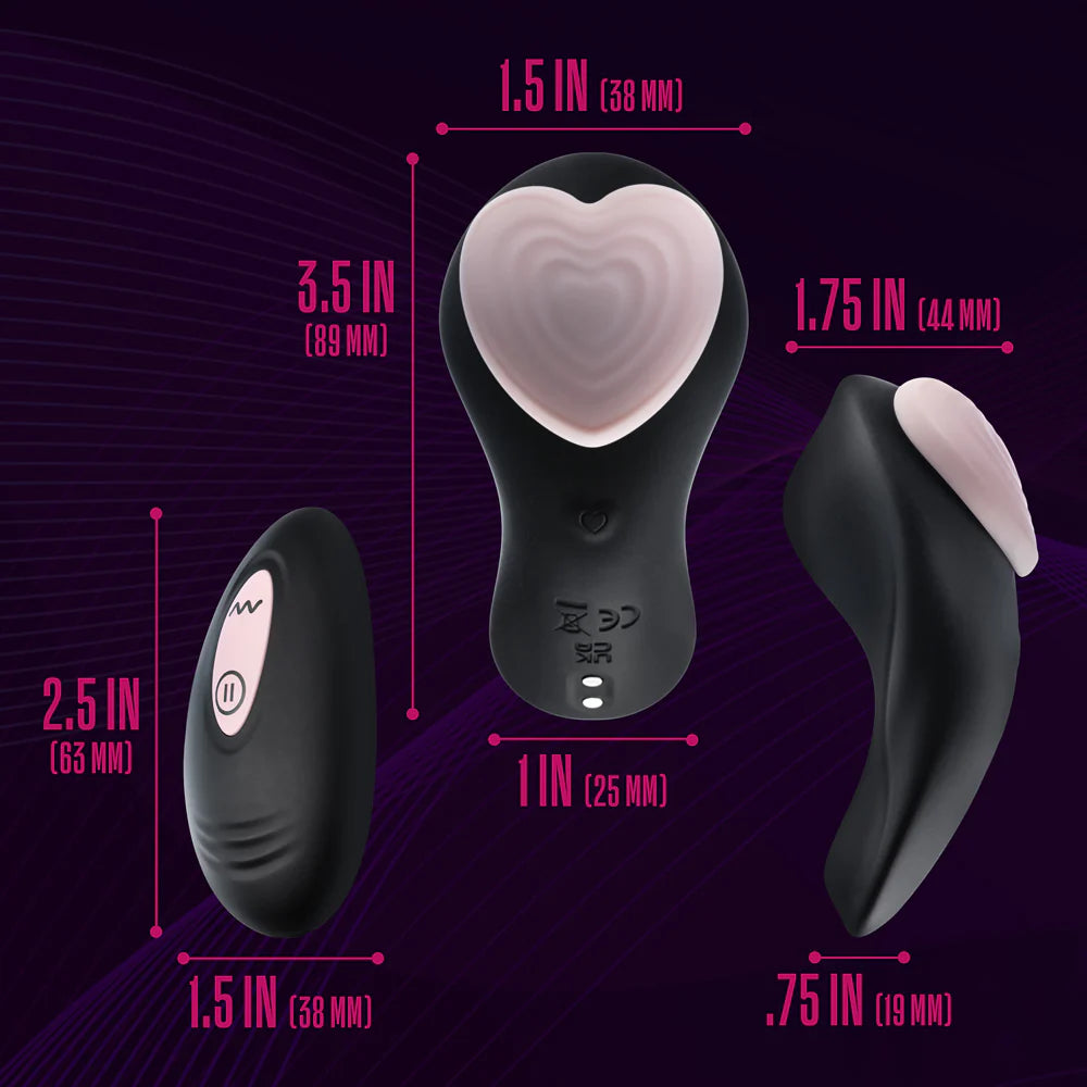 Temptasia Heartbeat Panty Vibe With Remote, Pink