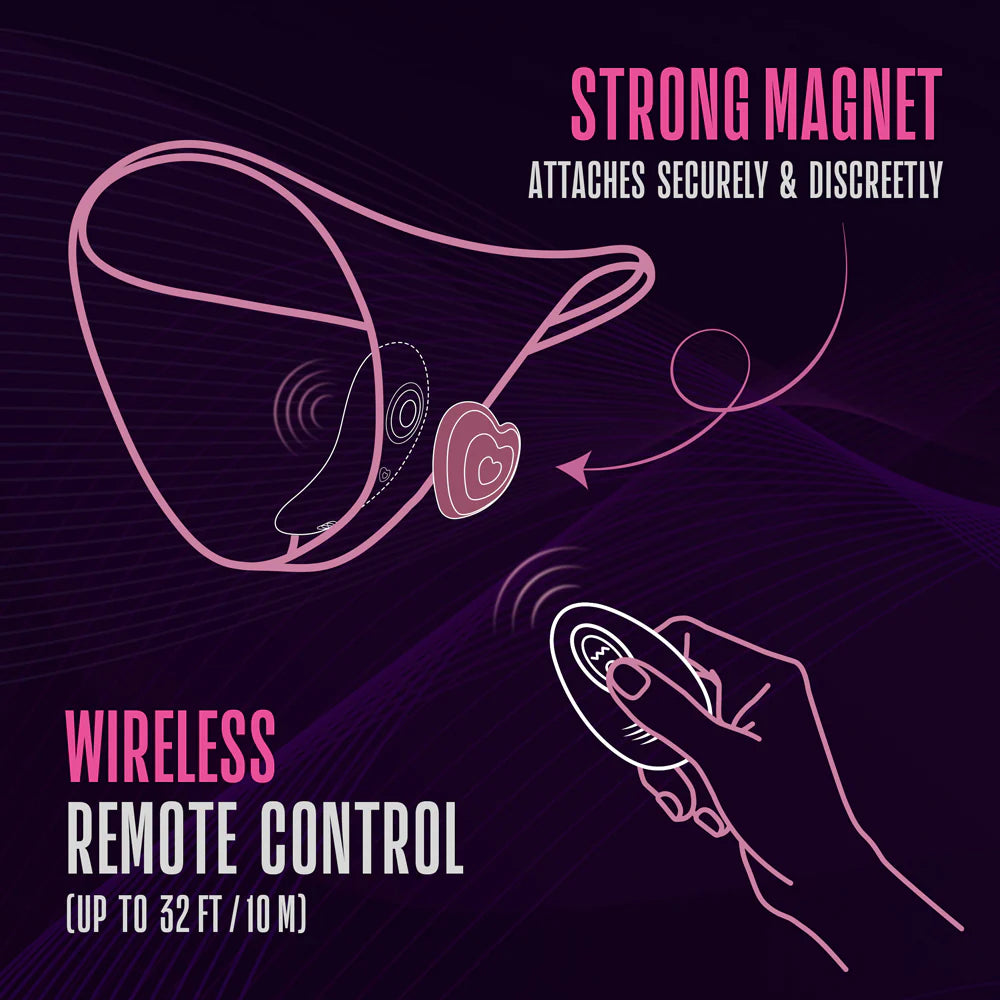 Temptasia Heartbeat Panty Vibe With Remote, Pink