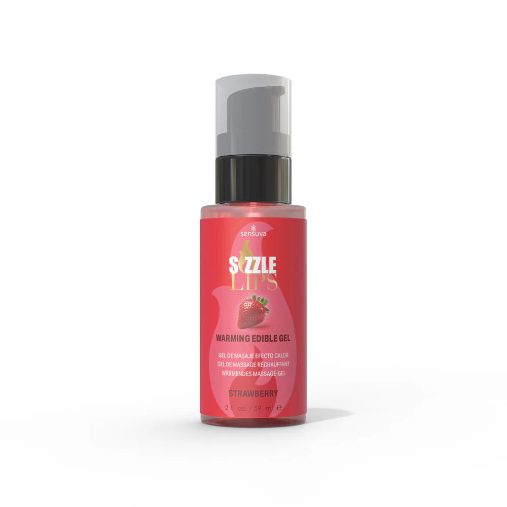 Sensuva Sizzle Lips Warming Edible Gel 4 Flavors 2 oz.