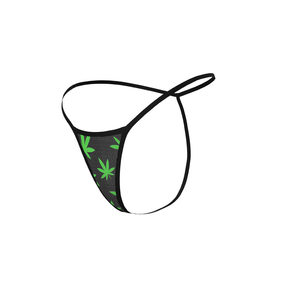 Magic Silk Hazy Dayz Crop Top, Skirt & G-String Set, Pot Leaf