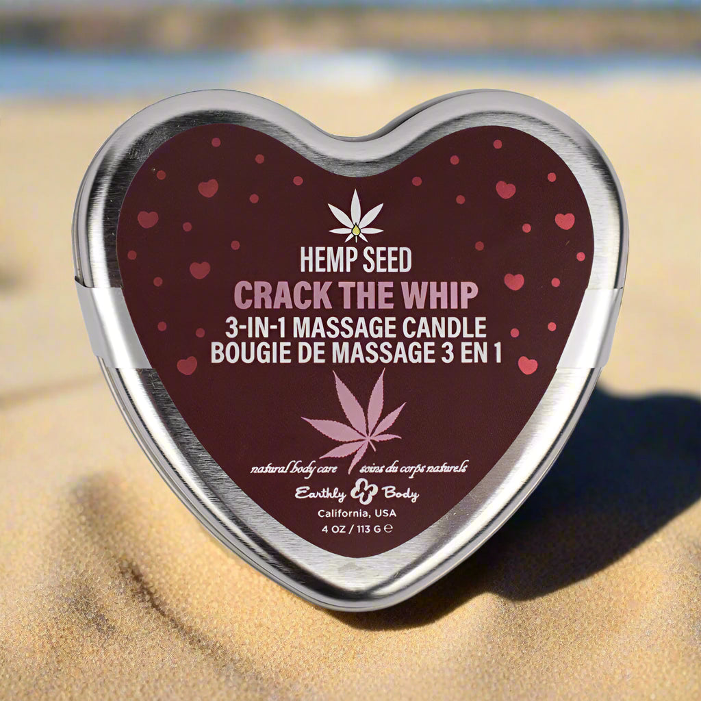 Earthly Body Hemp Seed 3-in-1 Massage Candle 3 Unique Scents 4.7 oz.