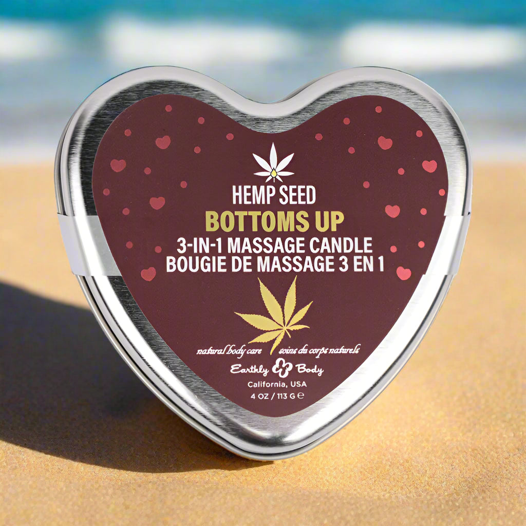 Earthly Body Hemp Seed 3-in-1 Massage Candle 3 Unique Scents 4.7 oz.