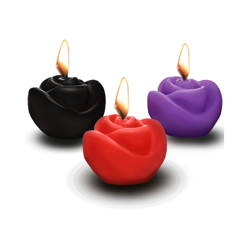 Master Series Fire Garden 3-Piece Rose Candle Set