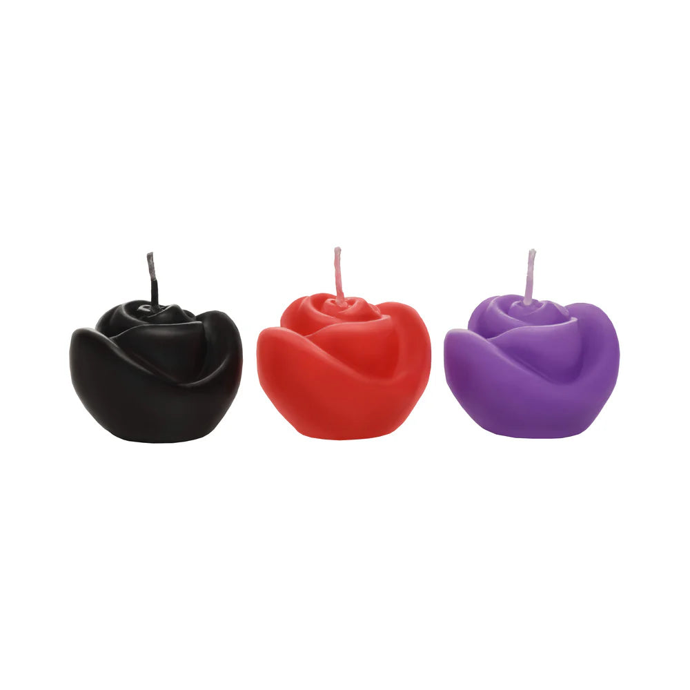 Master Series Fire Garden 3-Piece Rose Candle Set