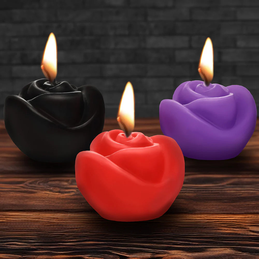 Master Series Fire Garden 3-Piece Rose Candle Set