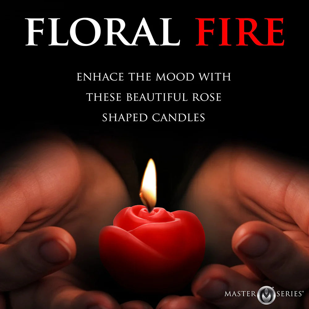 Master Series Fire Garden 3-Piece Rose Candle Set