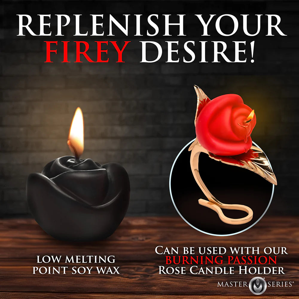 Master Series Fire Garden 3-Piece Rose Candle Set