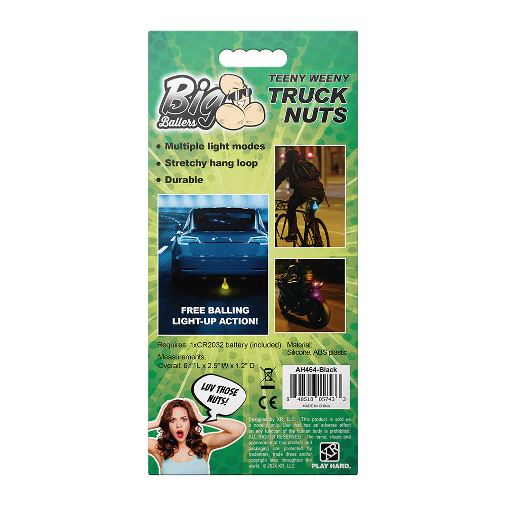 Big Ballers Teeny Weeny Premium Silicone Truck Nuts With Multiple Light Mode