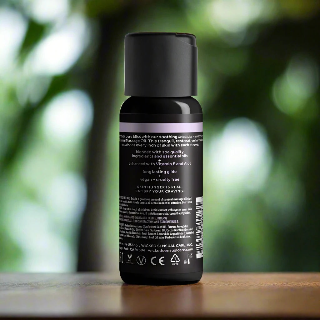 Wicked 4 oz. Massage Oil 3 Unique Scents