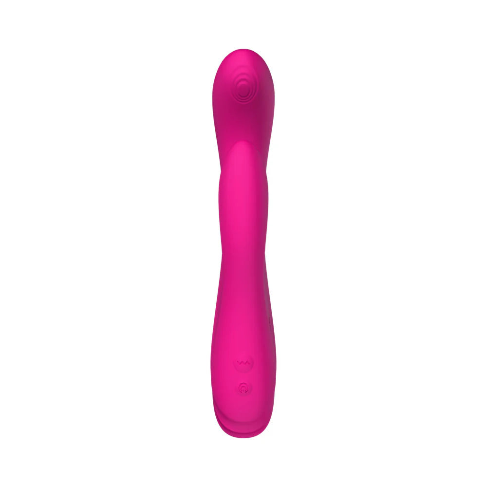 Pink electronic device on a white background