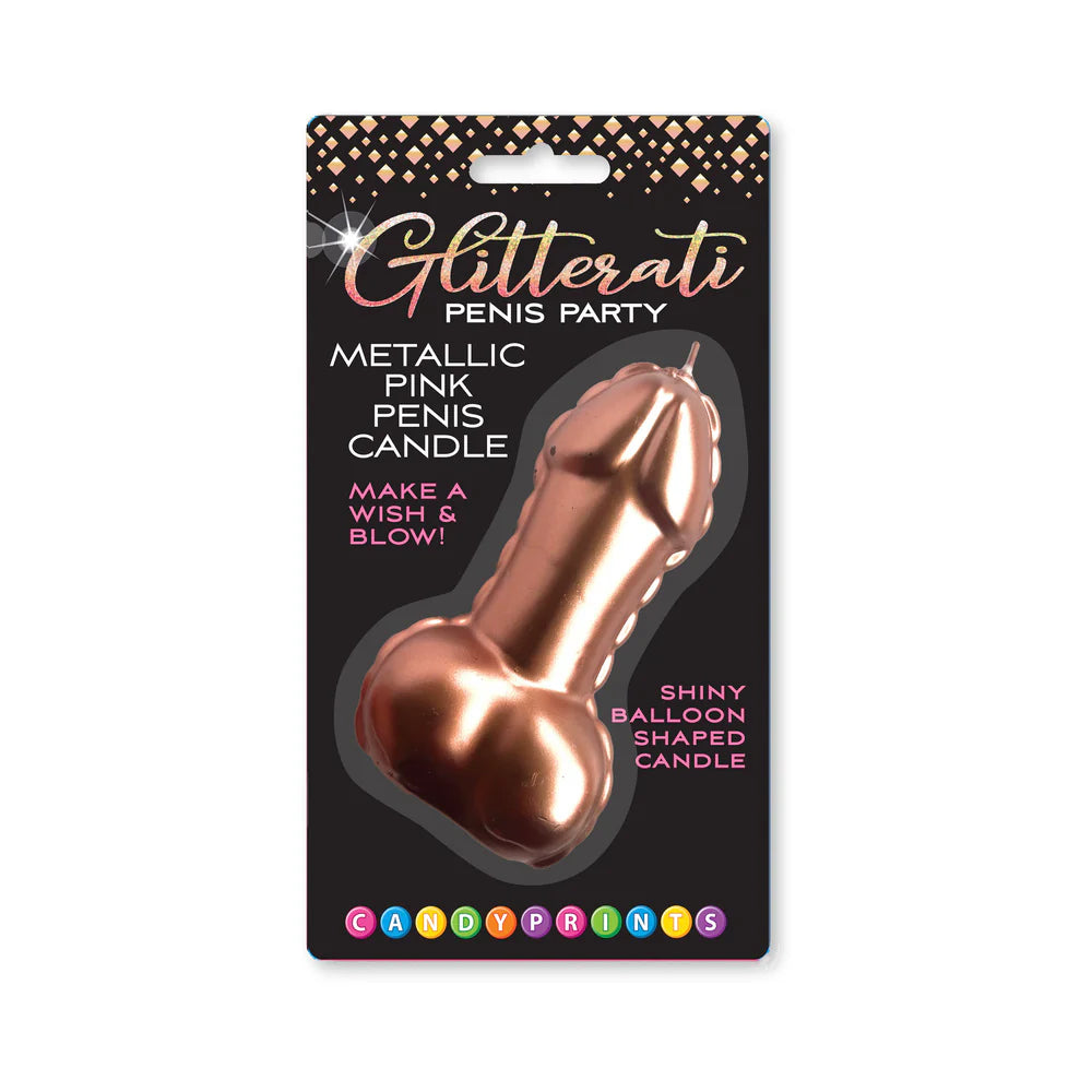Pink Foil Genitalia Balloon Candle