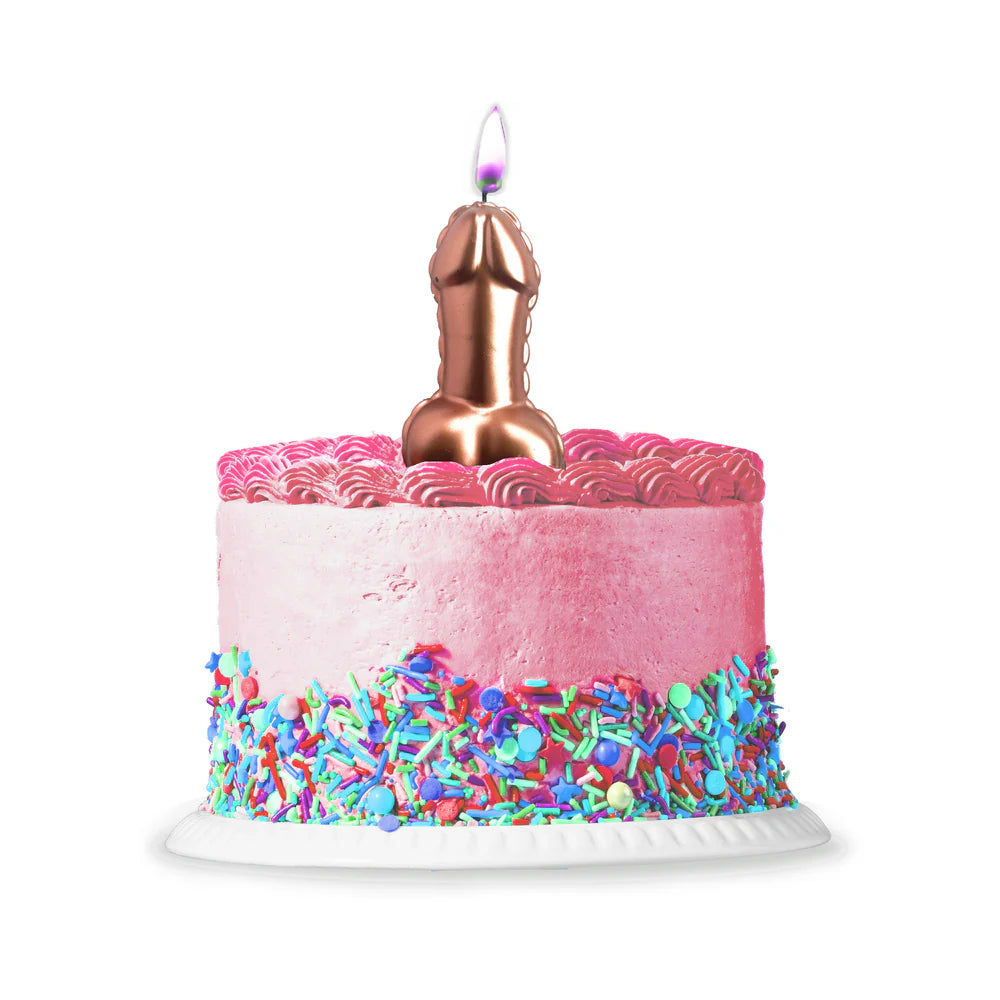 Pink Foil Genitalia Balloon Candle