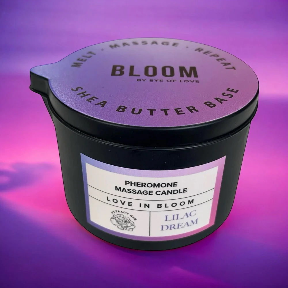 Eye of Love Bloom Pheromone Massage Candles Attract Her 5 oz.