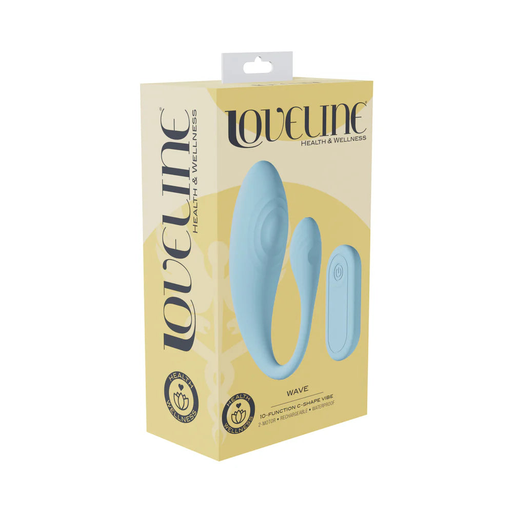 LoveLine Wave C-Shape Vibe, Waterproof With Remote 3 Unique Colors