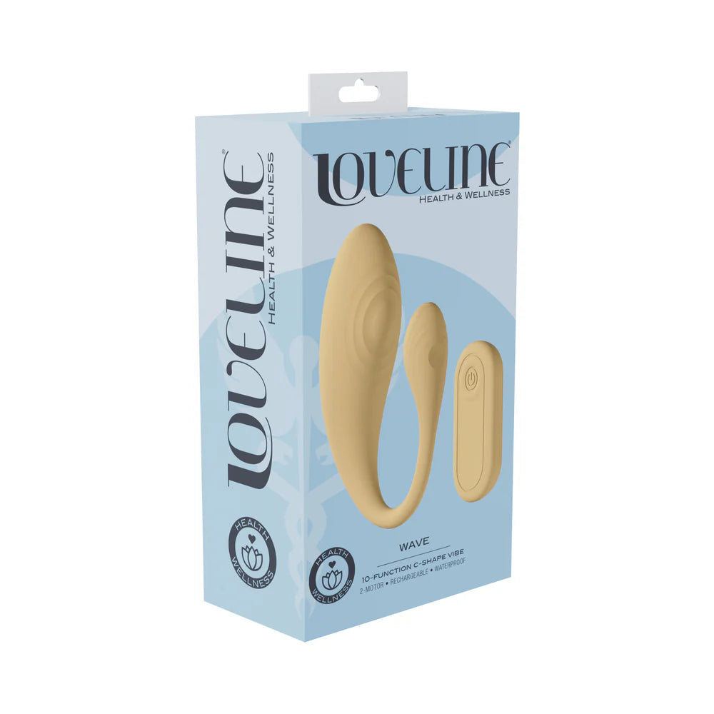 LoveLine Wave C-Shape Vibe, Waterproof With Remote 3 Unique Colors