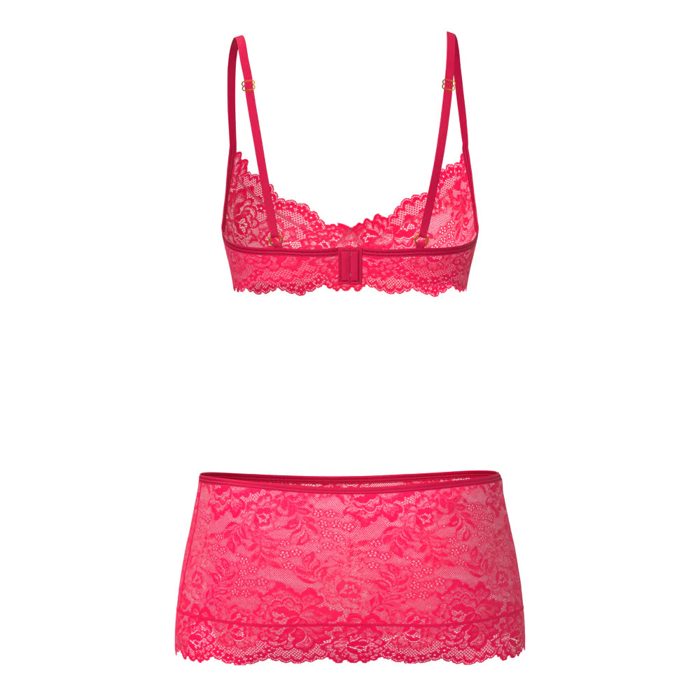 Magic Silk Get It Girl, Bra, Skirt & Thong Set, Diva Pink