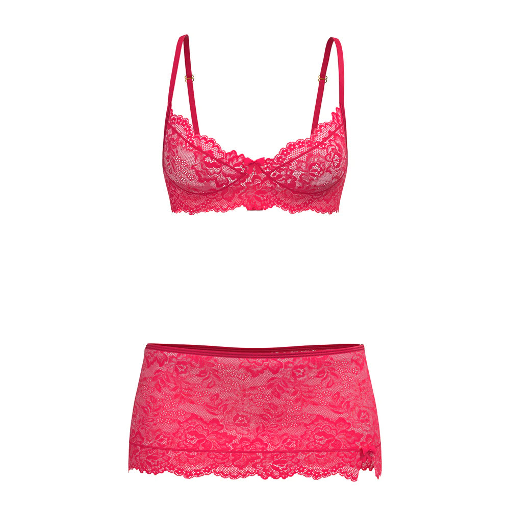 Magic Silk Get It Girl, Bra, Skirt & Thong Set, Diva Pink