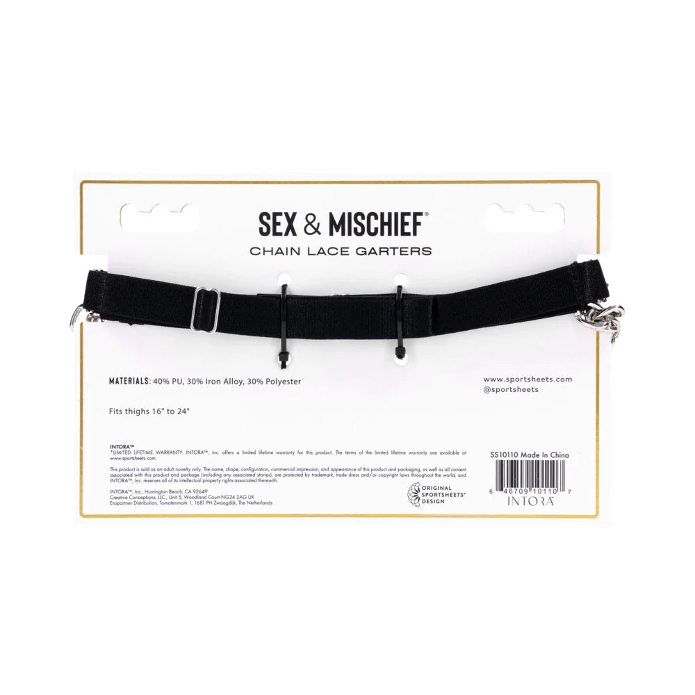 Sportsheets Sex & Mischief Chain Lace or Laced Up Garters