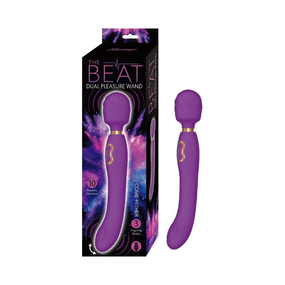 The Beat Dual Pleasure Wand Purple or Black