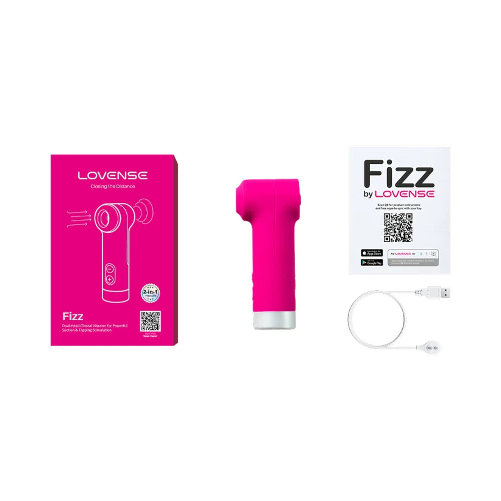 Lovense Fizz Dual-Head Customizable Vibrator With Suction
