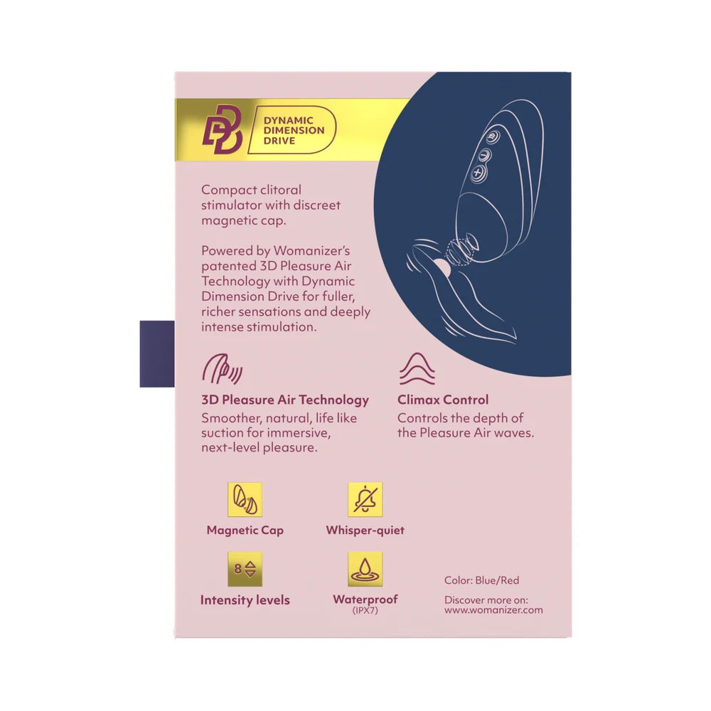 Womanizer's Patented 3D Pleasure Air Technology with Dynamic Dimension Drive