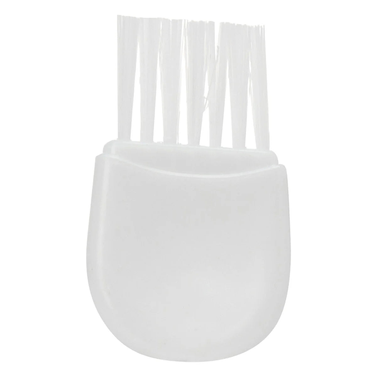 White silicone brush set with four brushes in a holder on a white background