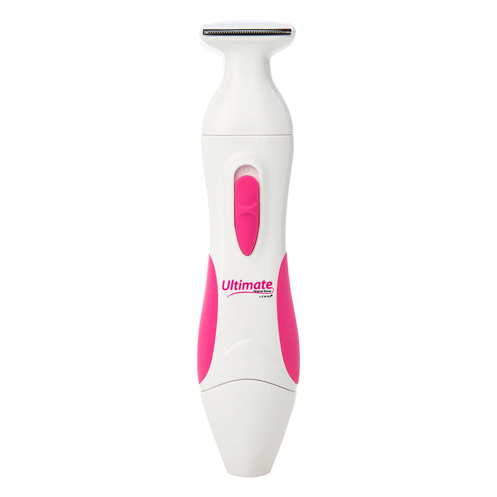 White and pink hair removal device on a white background