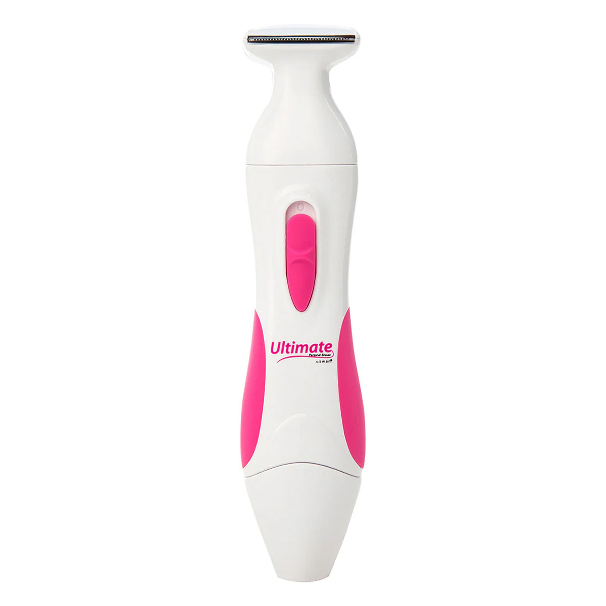 White and pink hair removal device on a white background
