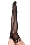 Beth Ann: A Deliciously Modern Take on Traditional Black Fishnet Thigh Highs. Petite to Plus Size