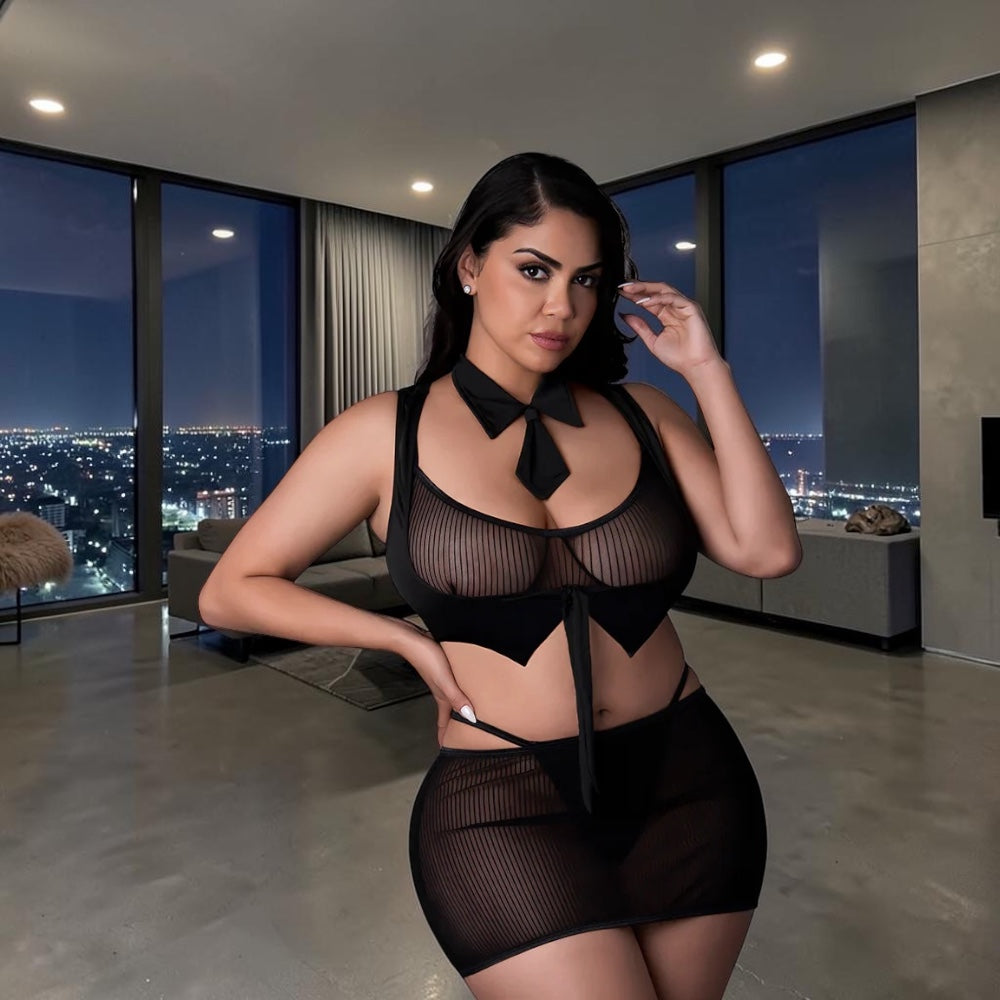 Magic Silk Boss Costume Dress Up Set Black 3 Sizes