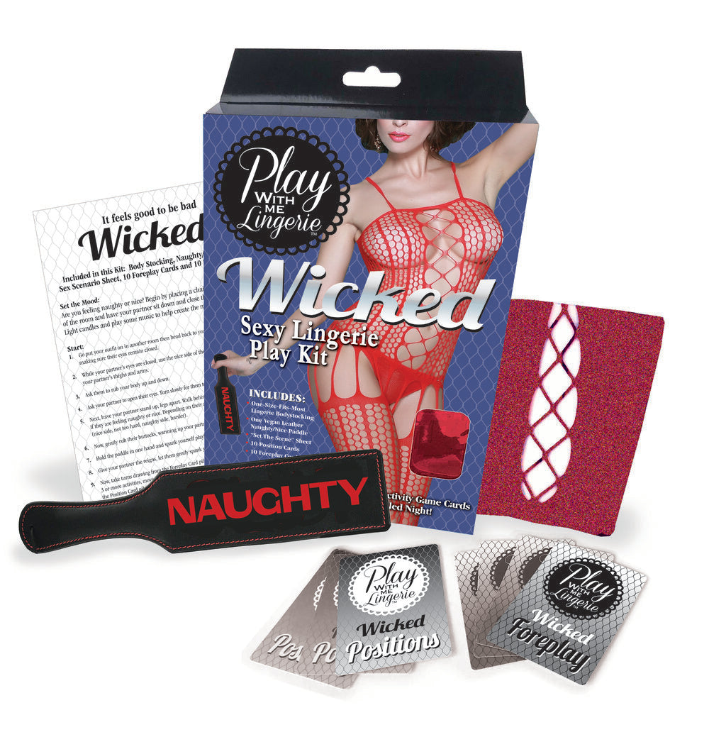 Play With Me Wicked Lingerie Kit With Paddle
