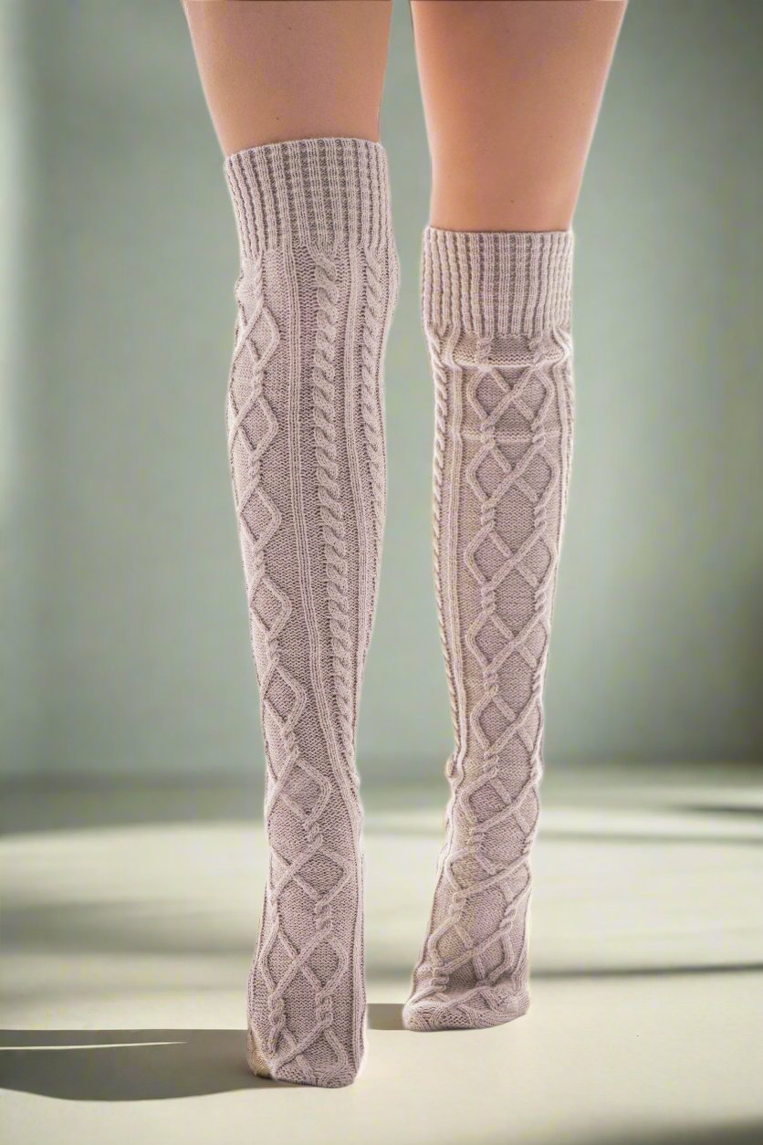 Over The Knee Knit Sweater Socks