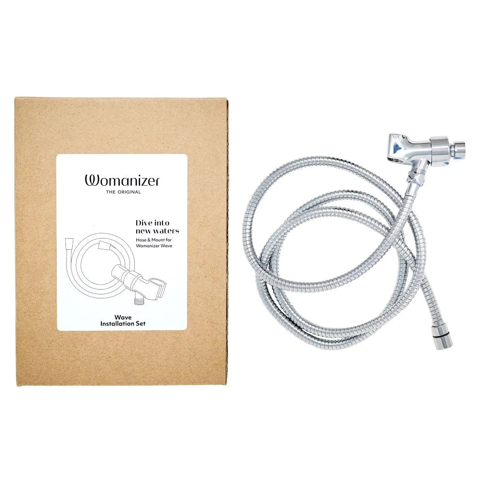 Womanizer Wave Shower Hose and Shower Arm Mount Set Chrome